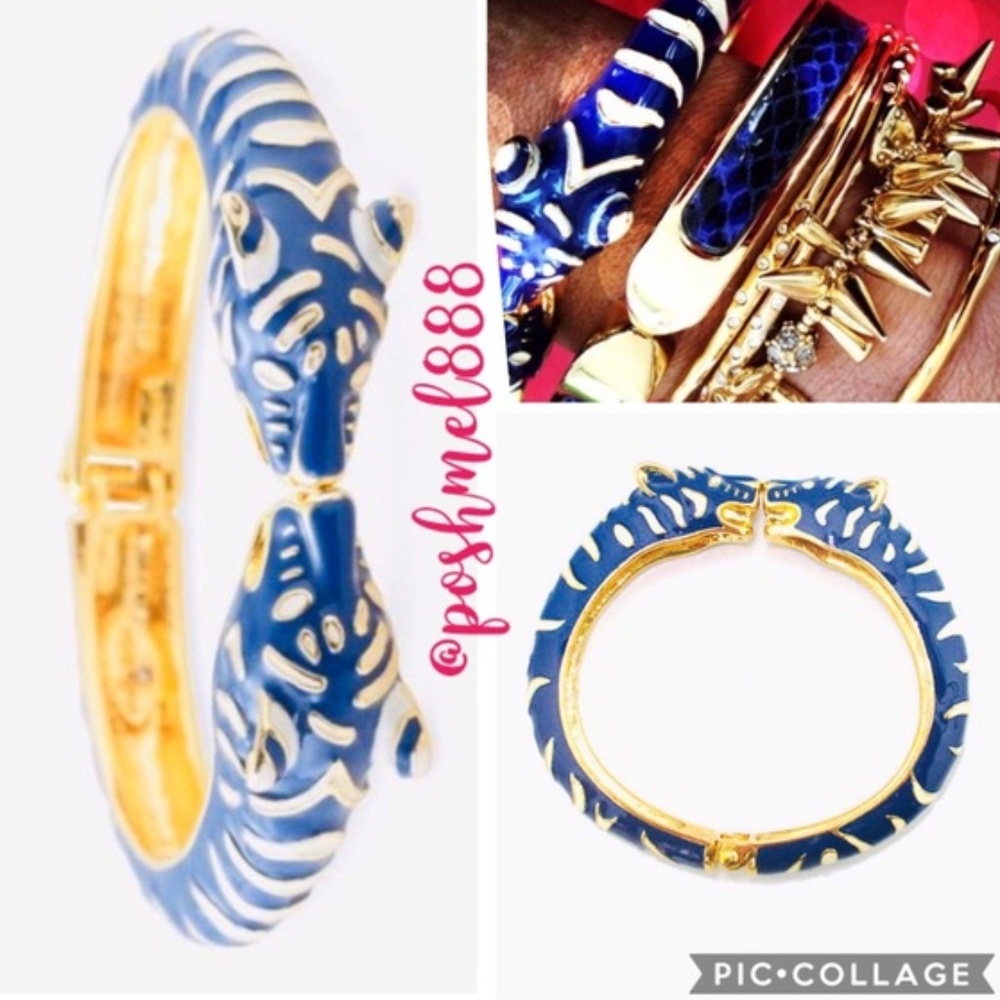 Stella & Dot | RAWR🐯Power Colbalt+Gold Lakra Tiger Cuff - Picture 2 of 10